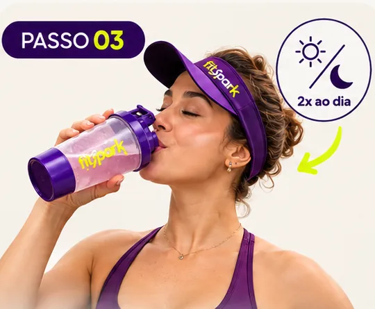 Passo 3: beba 2x ao dia, antes dos treinos